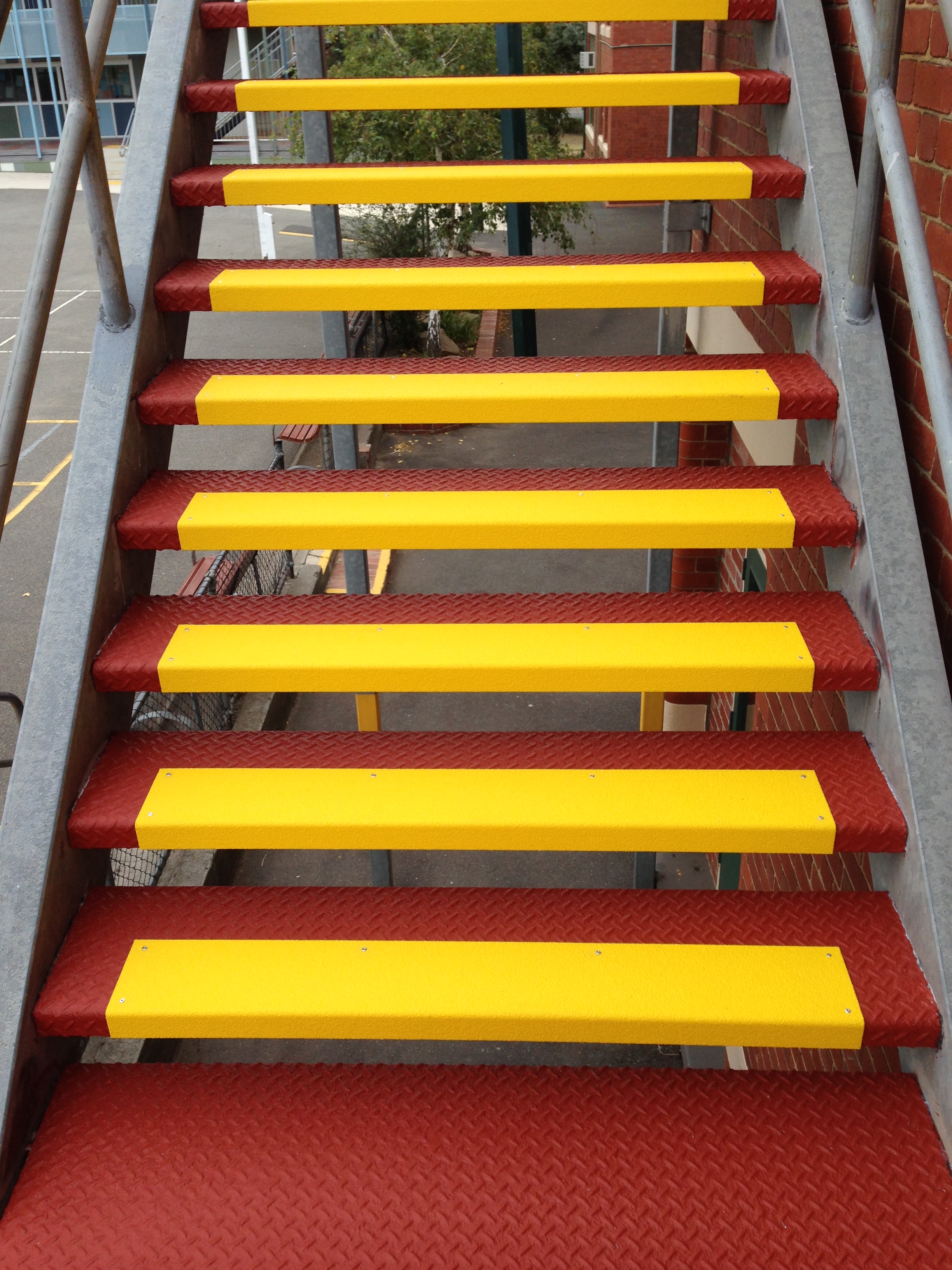 Anti-Slip Stair Nosing over Metal Stair Nosing - West Preston Primary School